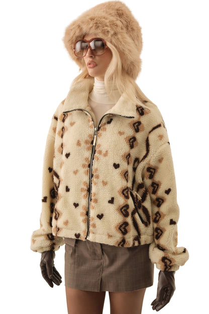 For Love & Lemons Betty Sherpa Zip Up Fleece