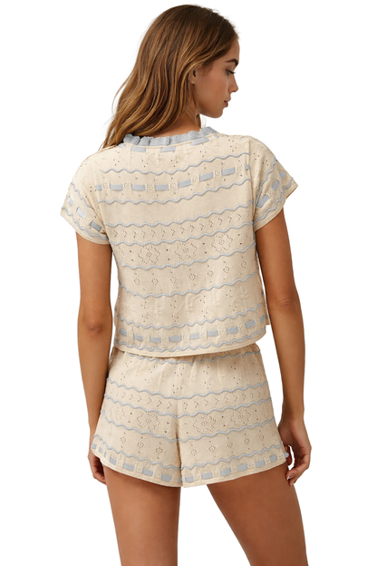 For Love & Lemons Dora Pointelle Top