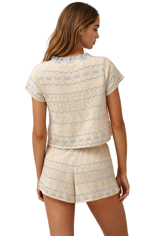 For Love & Lemons Dora Pointelle Top