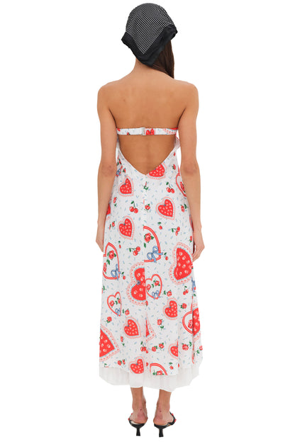 For Love & Lemons Daisy Mae Strapless Midi Dress