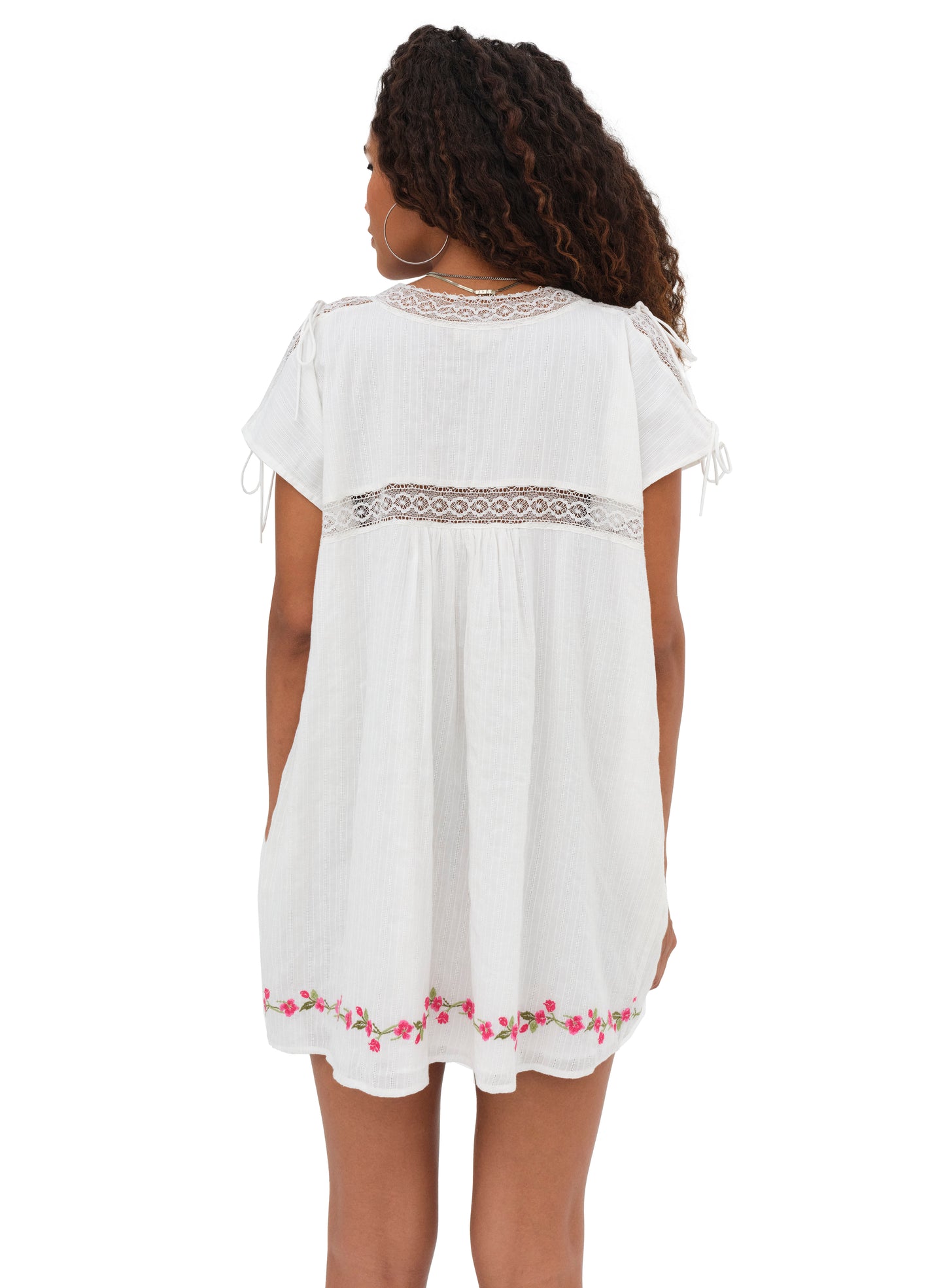 For Love & Lemons Jolene Embroidered Mini Dress