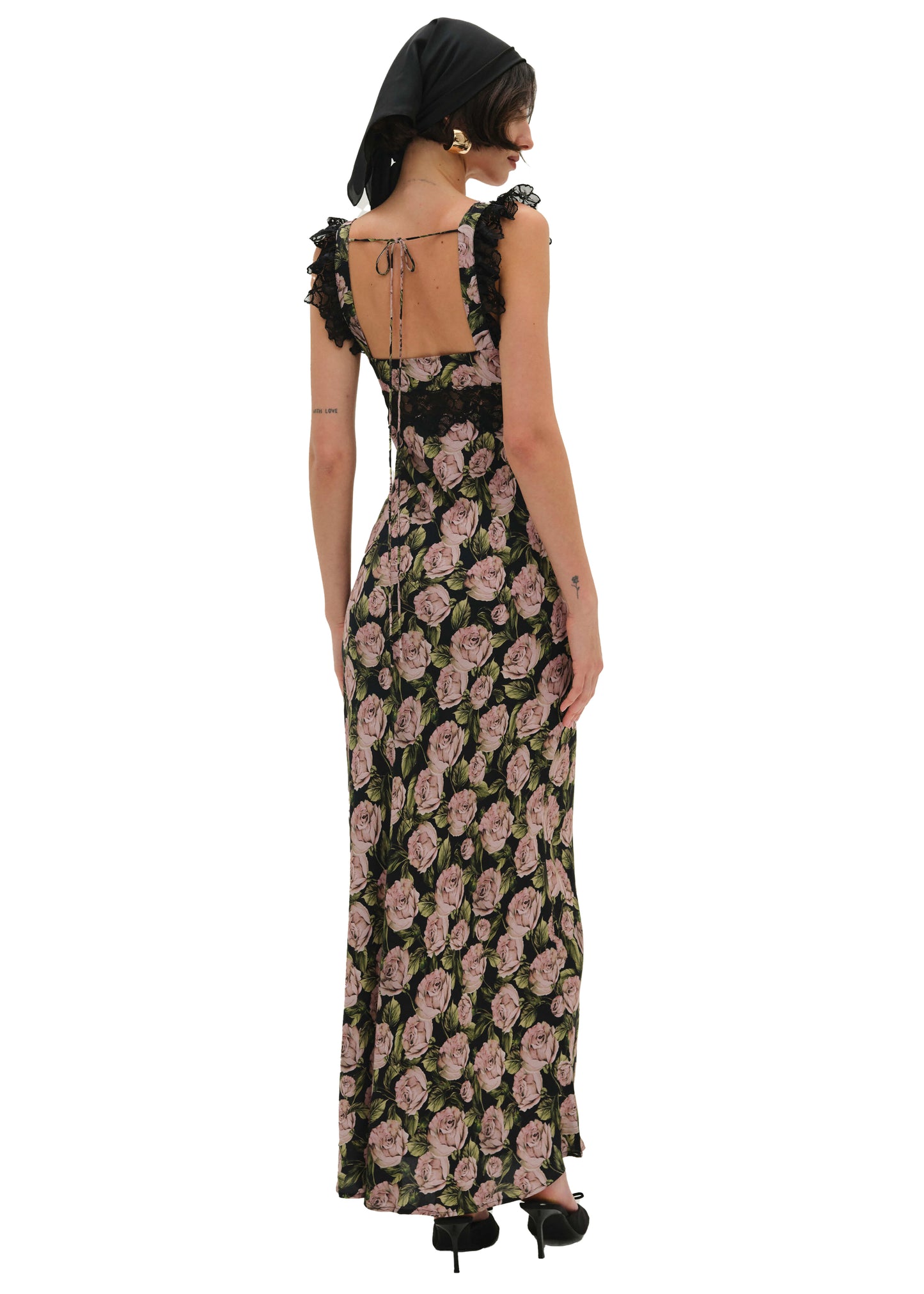 For Love & Lemons Fallen Rose Maxi Dress