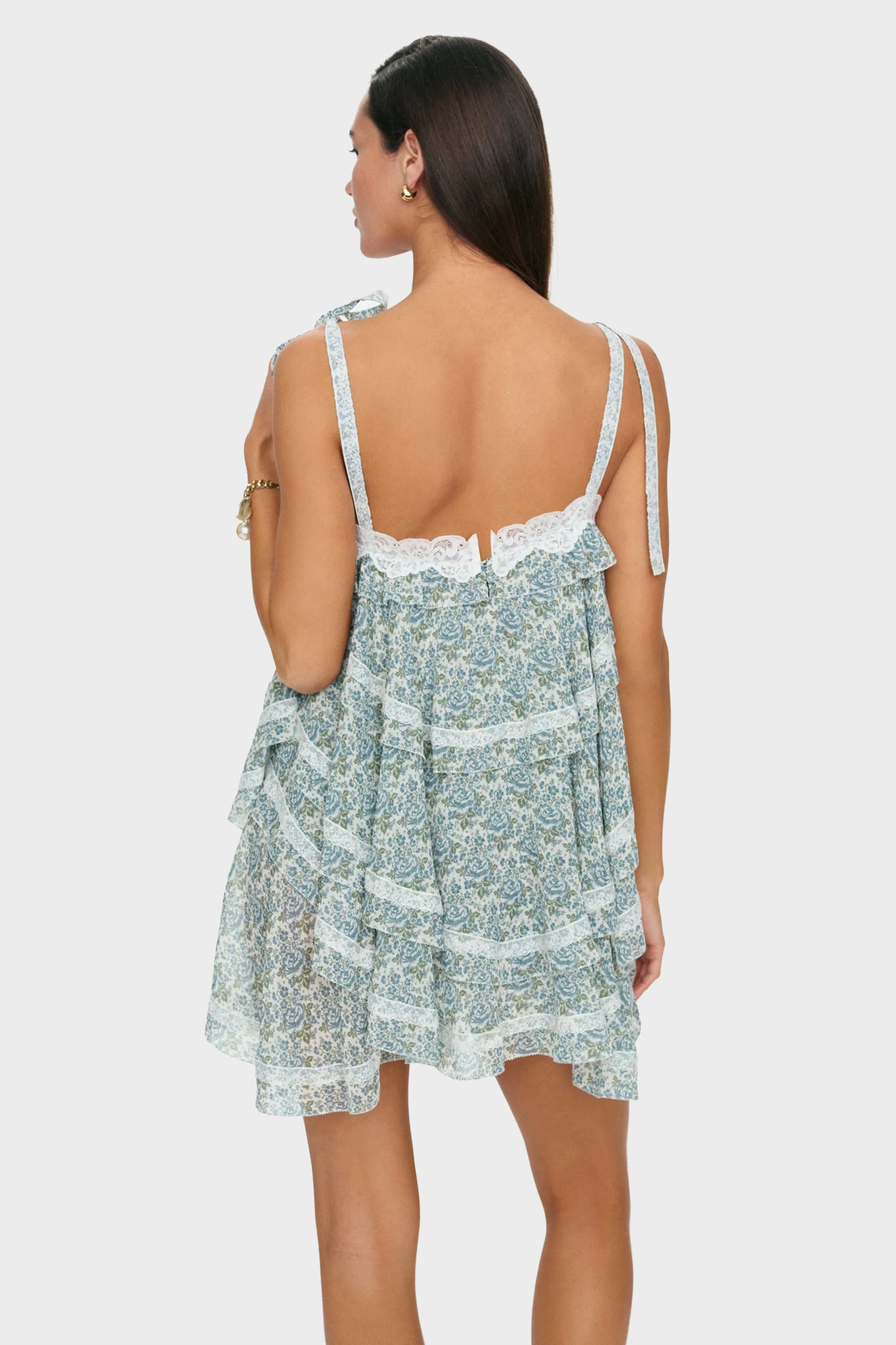 For Love & Lemons Juniper Ruffle Mini Dress