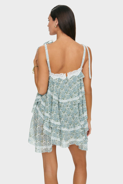 For Love & Lemons Juniper Ruffle Mini Dress