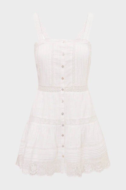 LOVESHACKFANCY Charlize Cotton Mini Dress