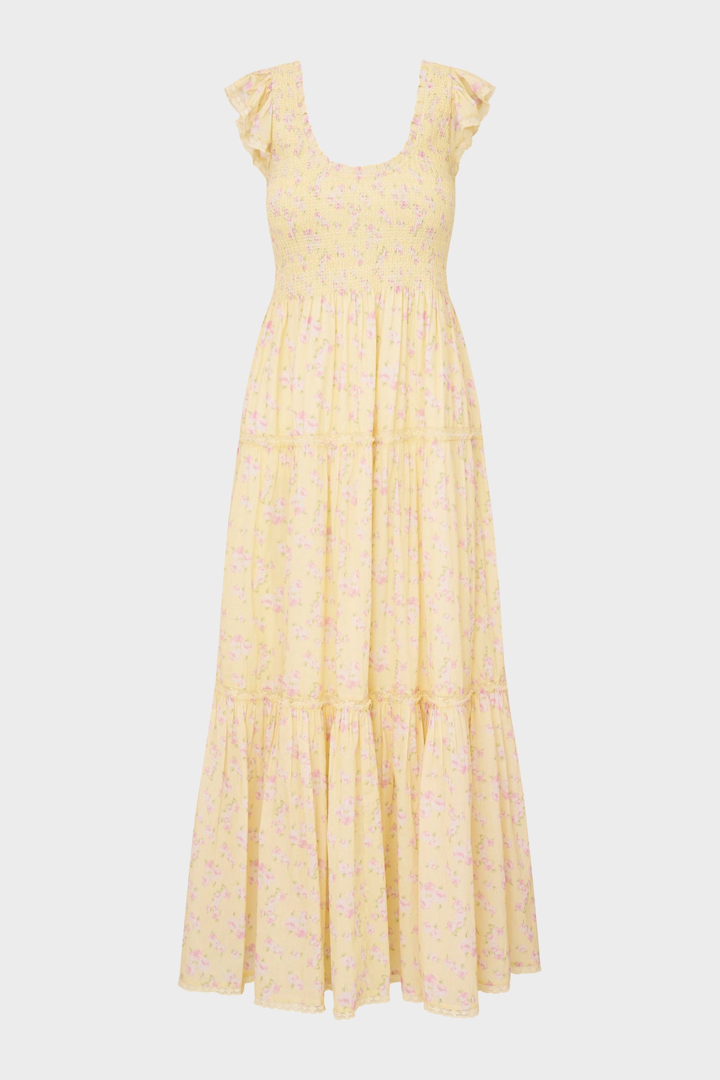 LOVESHACKFANCY Chessie Blooming Floral Maxi Dress
