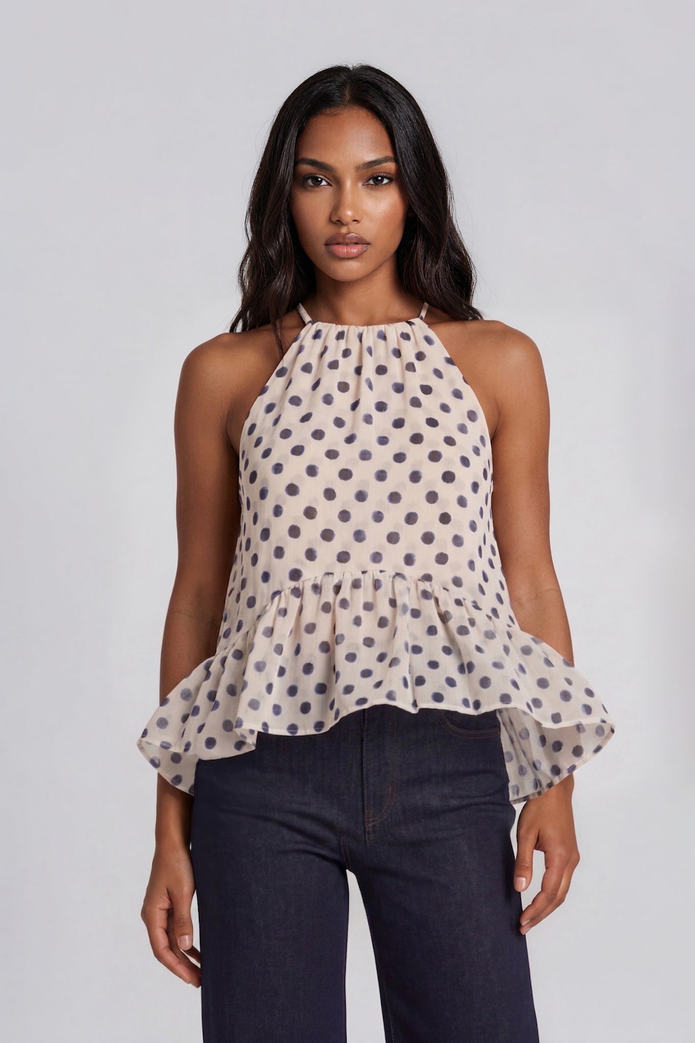 Misa Faith Polka Dot Top