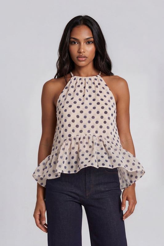 Misa Faith Polka Dot Top