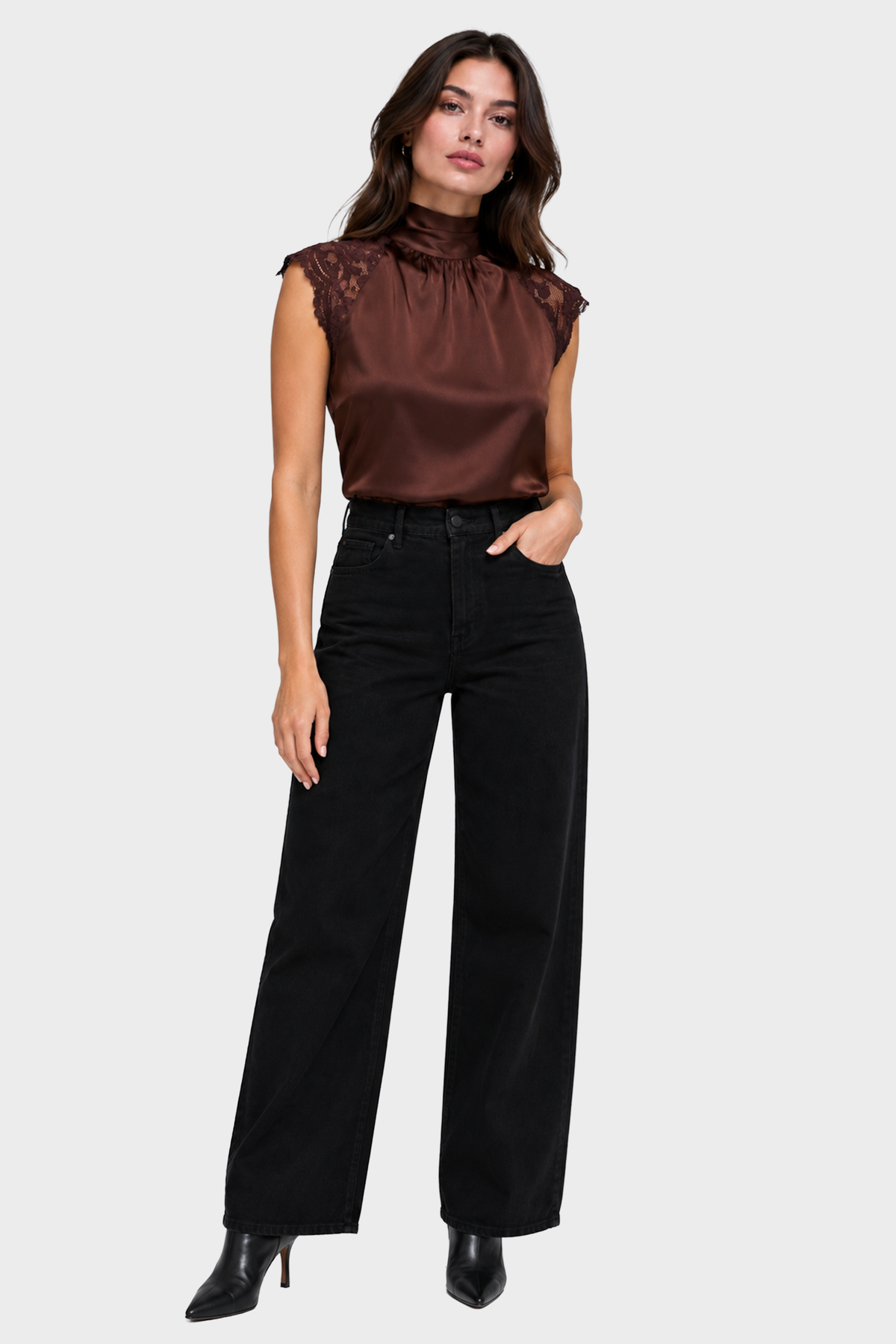 Generation LoveRachel Chantilly Lace Trim Blouse