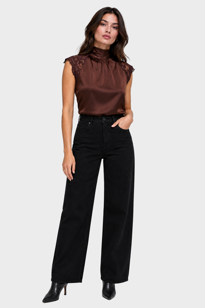 Generation LoveRachel Chantilly Lace Trim Blouse