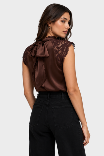 Generation LoveRachel Chantilly Lace Trim Blouse