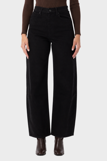 FRAME The Bow Wide-Leg Jeans - Black