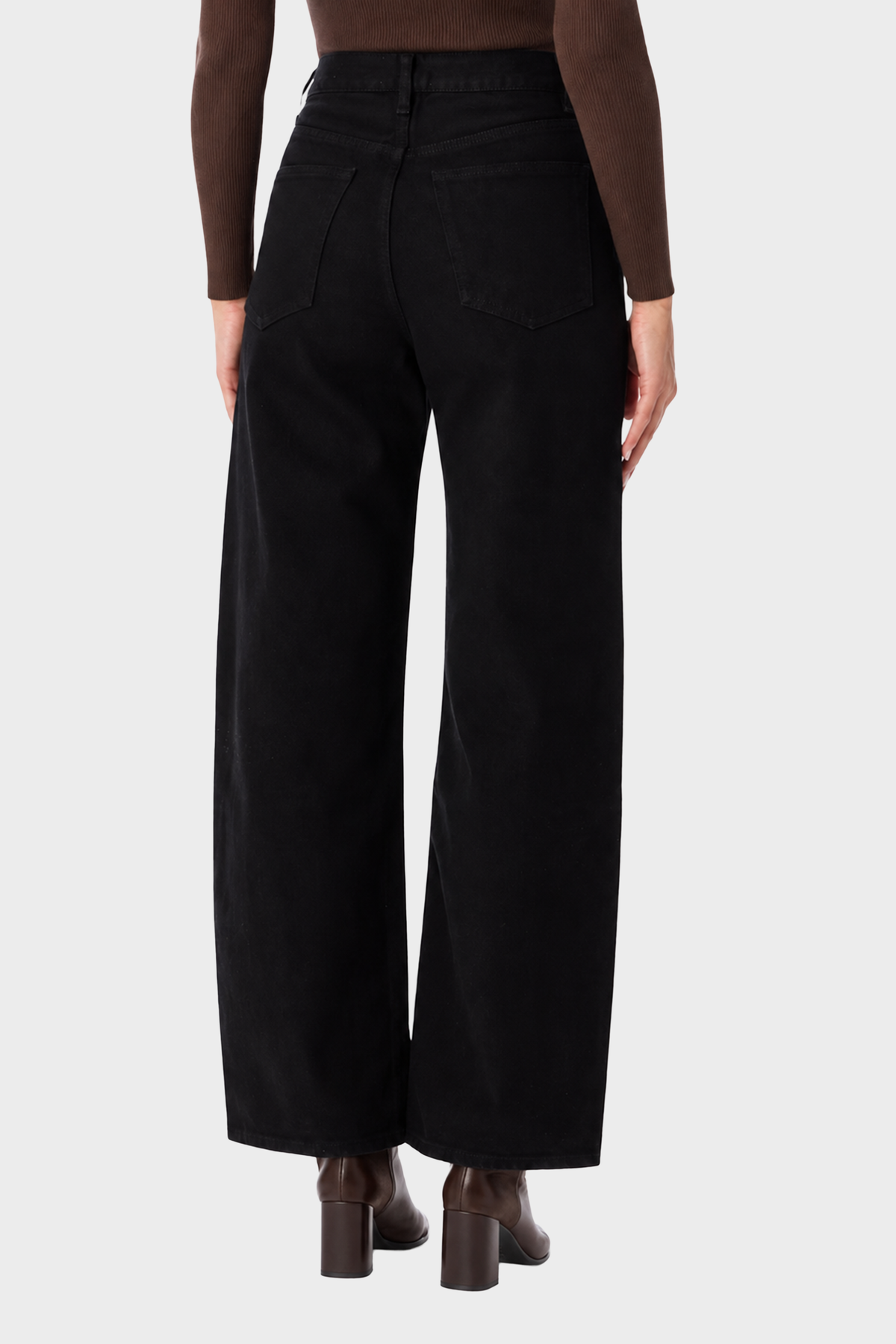 FRAME The Bow Wide-Leg Jeans - Black