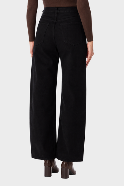 FRAME The Bow Wide-Leg Jeans - Black