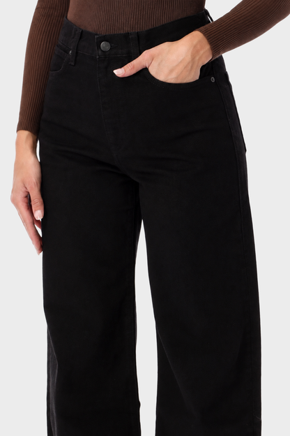 FRAME The Bow Wide-Leg Jeans - Black