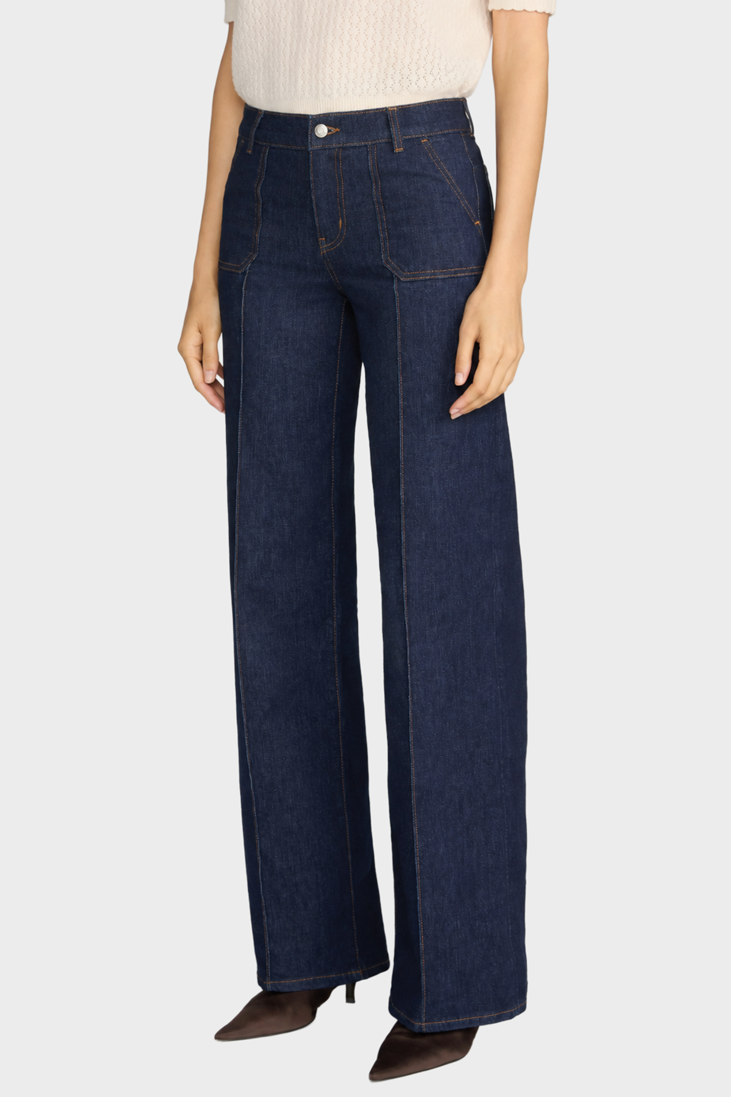 FRAME Le Slim Palazzo Pintuck - Rinse