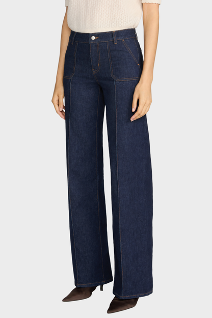 FRAME Le Slim Palazzo Pintuck - Rinse