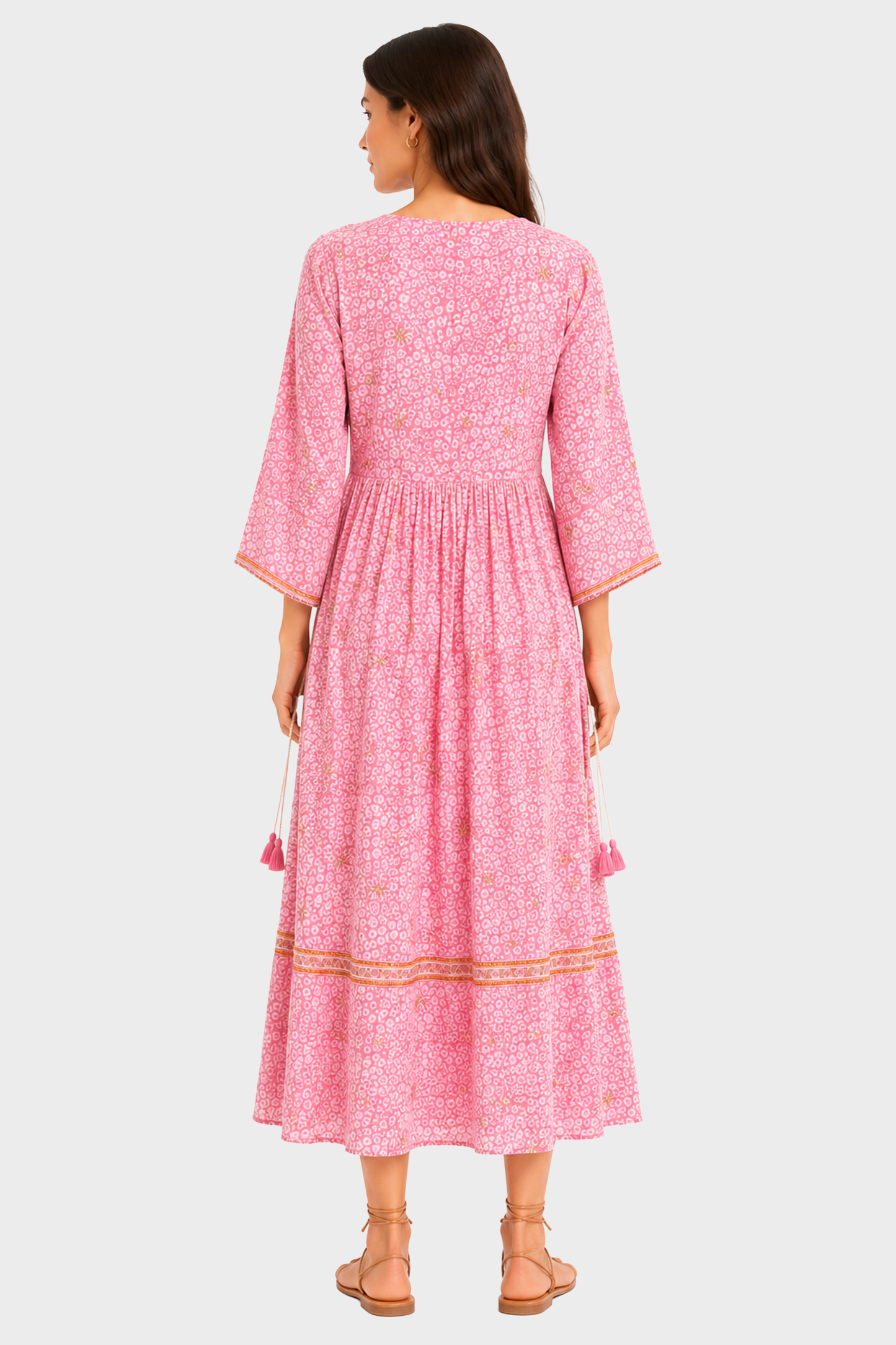 BELL Violet Cotton Midi Dress