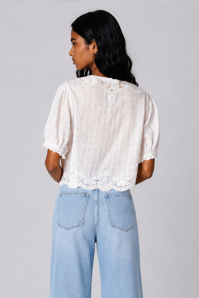 Cami NYC Junie Cotton Plaid Top