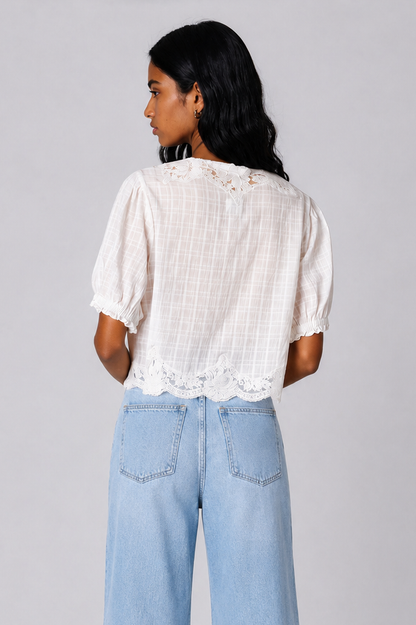 Cami NYC Junie Cotton Plaid Top