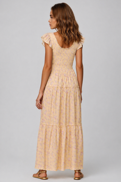 LOVESHACKFANCY Chessie Blooming Floral Maxi Dress