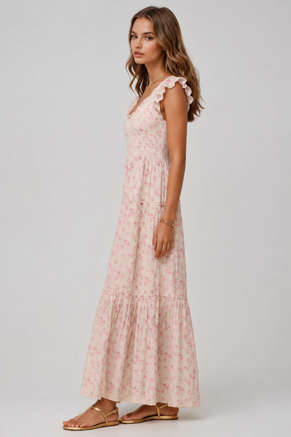 LOVESHACKFANCY Chessie Blooming Floral Maxi Dress