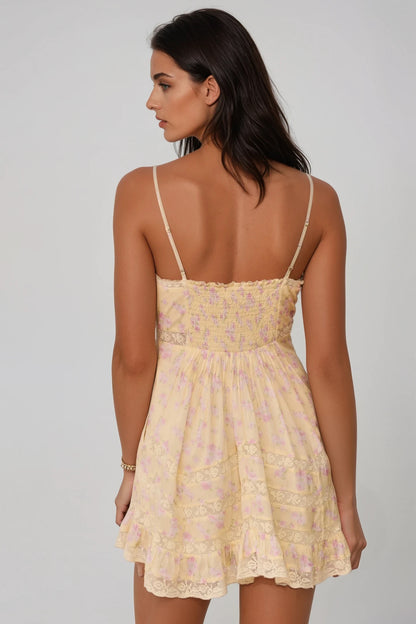 LOVESHACKFANCY Alonna Blooming Floral Mini Dress