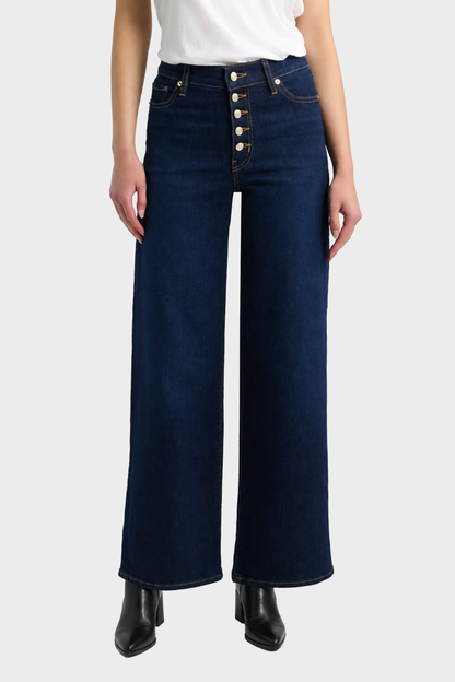 FRAME Le Slim Palazzo High Waist Wide Leg Jeans - Fairway