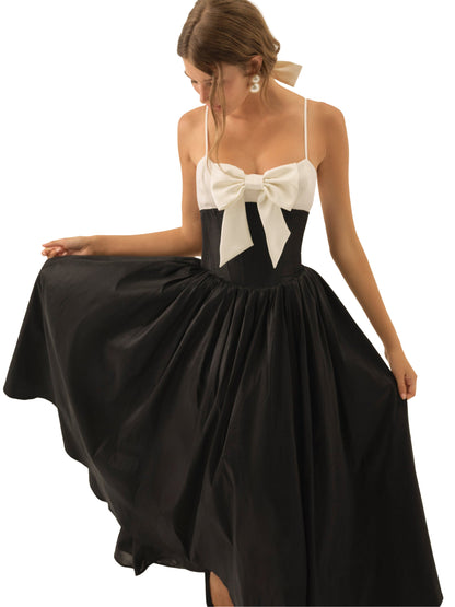 For Love & Lemons Emalie Taffeta Midi Dress