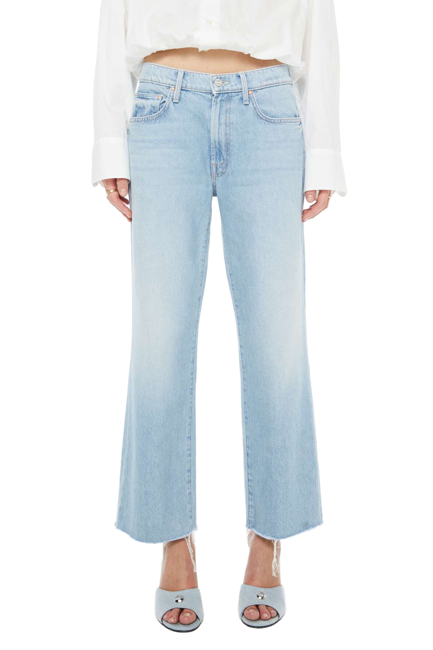 MOTHER The Mid Rise Rambler Zip Ankle Fray - Few & Far Between