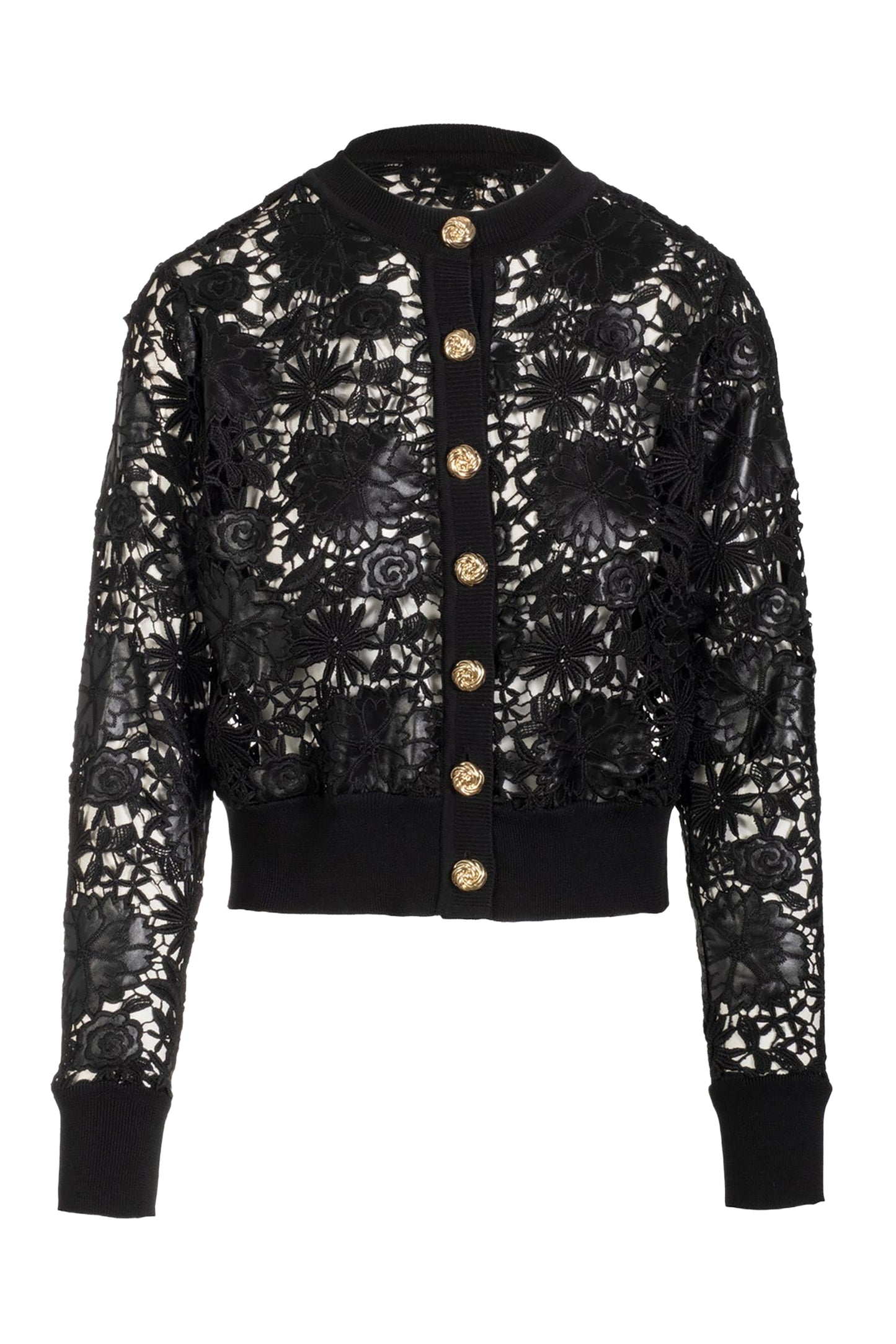 Generation Love Erin Vegan Leather Lace Cardigan