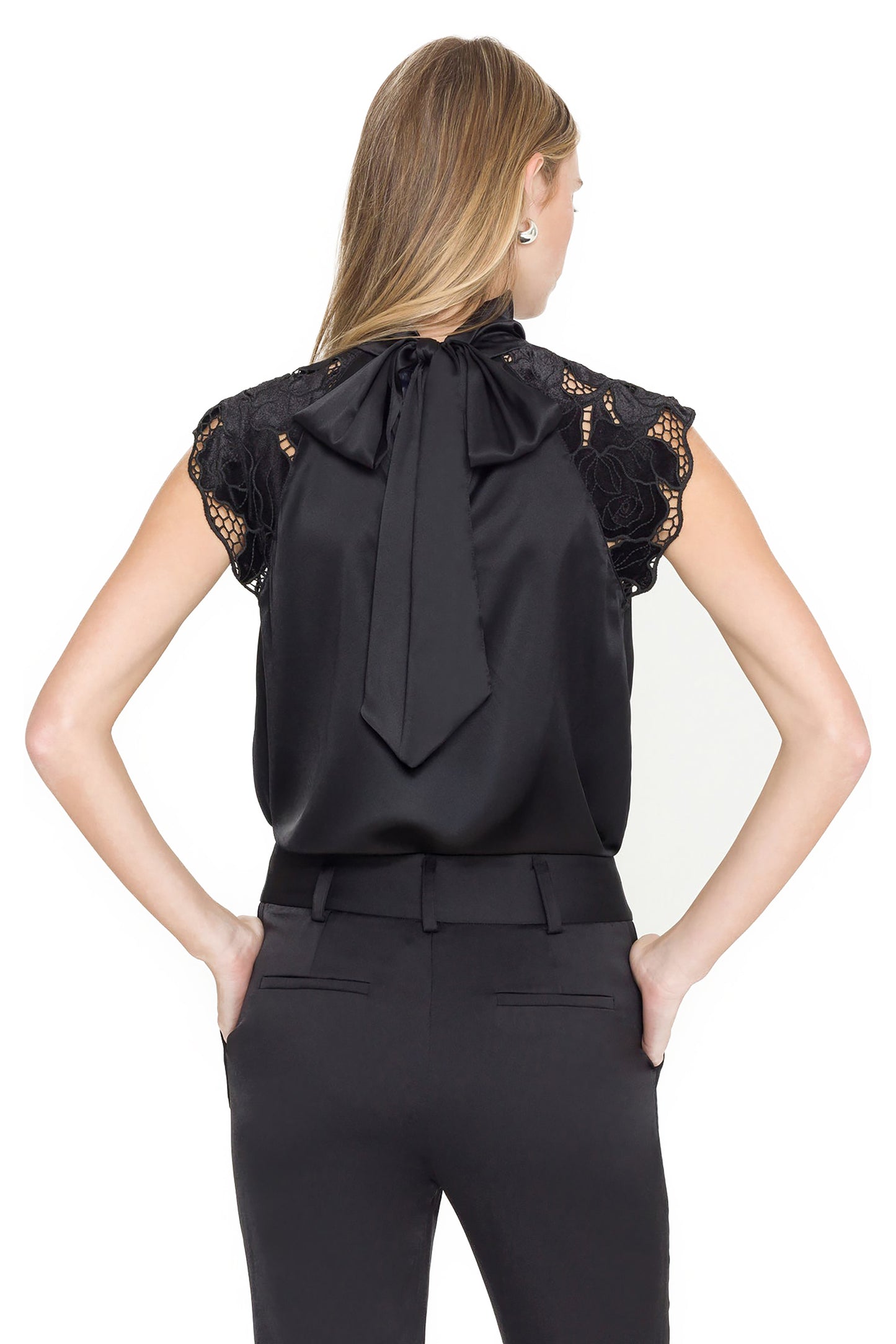 Generation Love Rachel Velvet Lace Halter Blouse