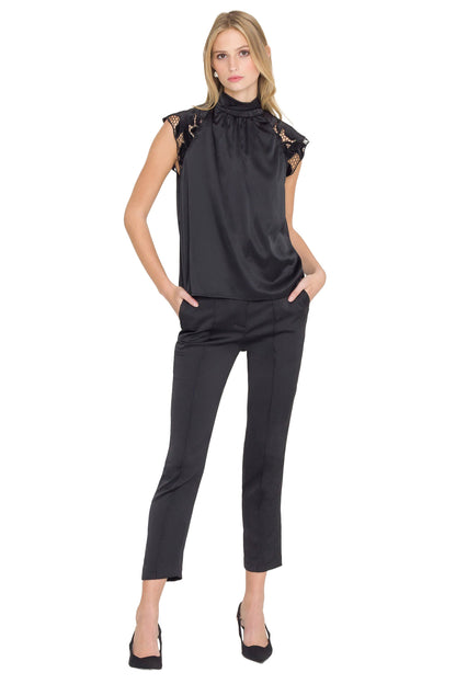 Generation Love Rachel Velvet Lace Halter Blouse