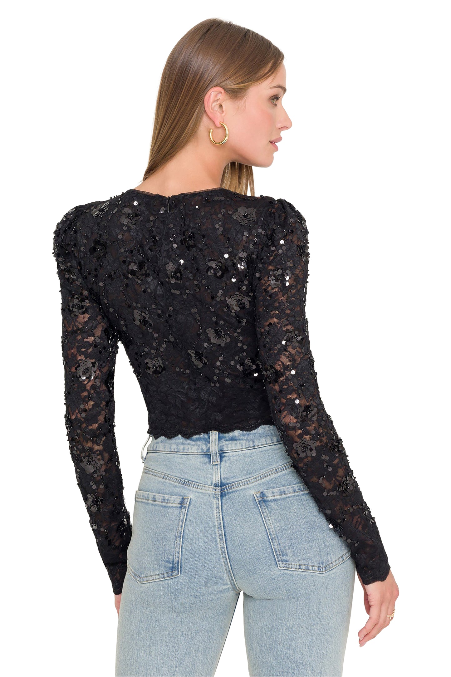 Generation Love Safia Sequin Lace Top