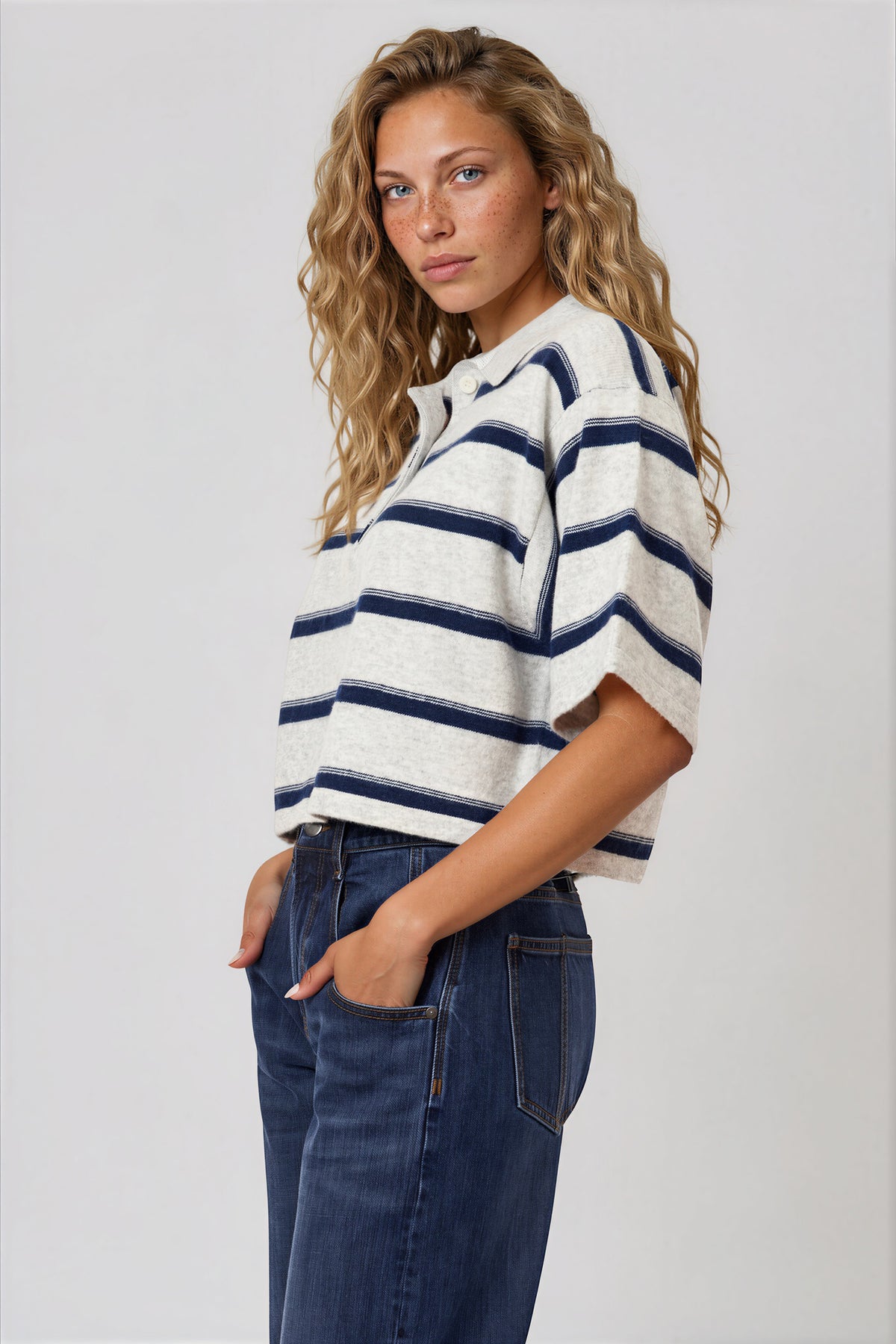 Habitual Striped Rugby Polo Sweater