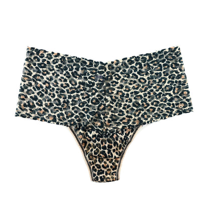 Hanky Panky Printed Retro Lace Thong Classic Leopard