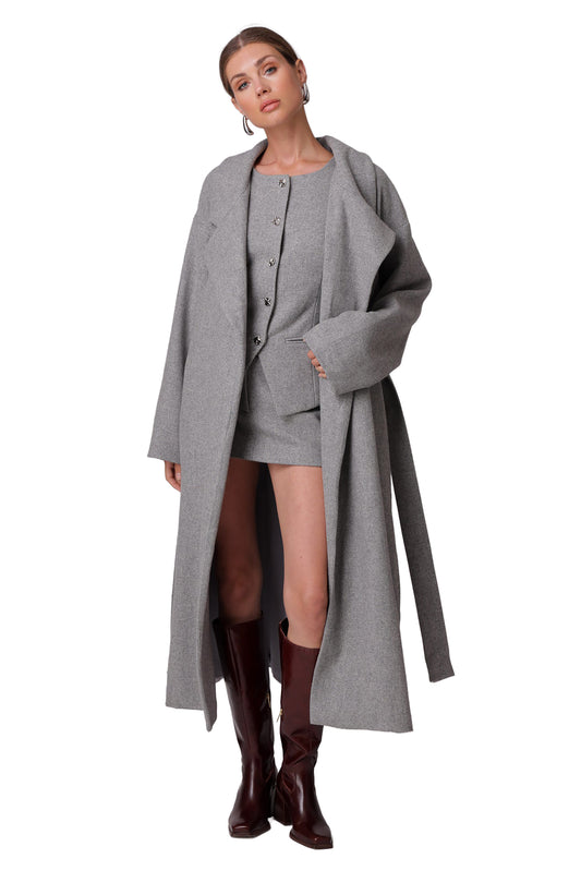Line & Dot Damson Coat