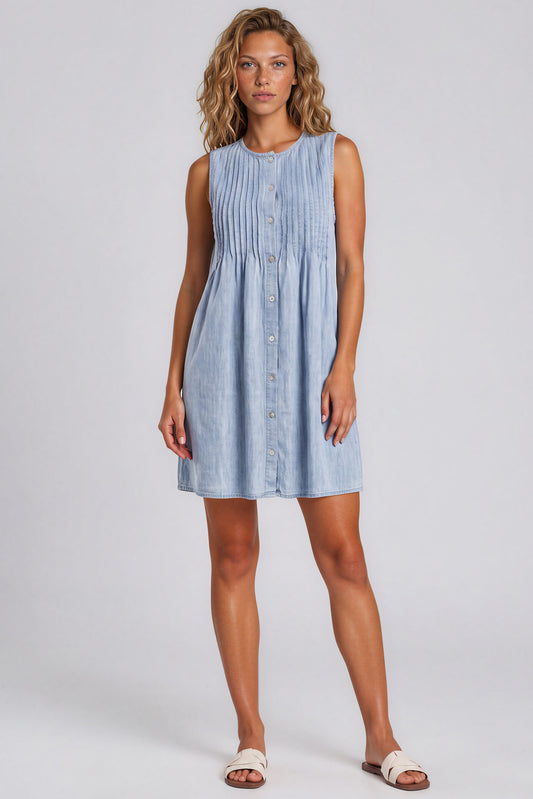 Bella Dahl Sleeveless Pintuck Dress