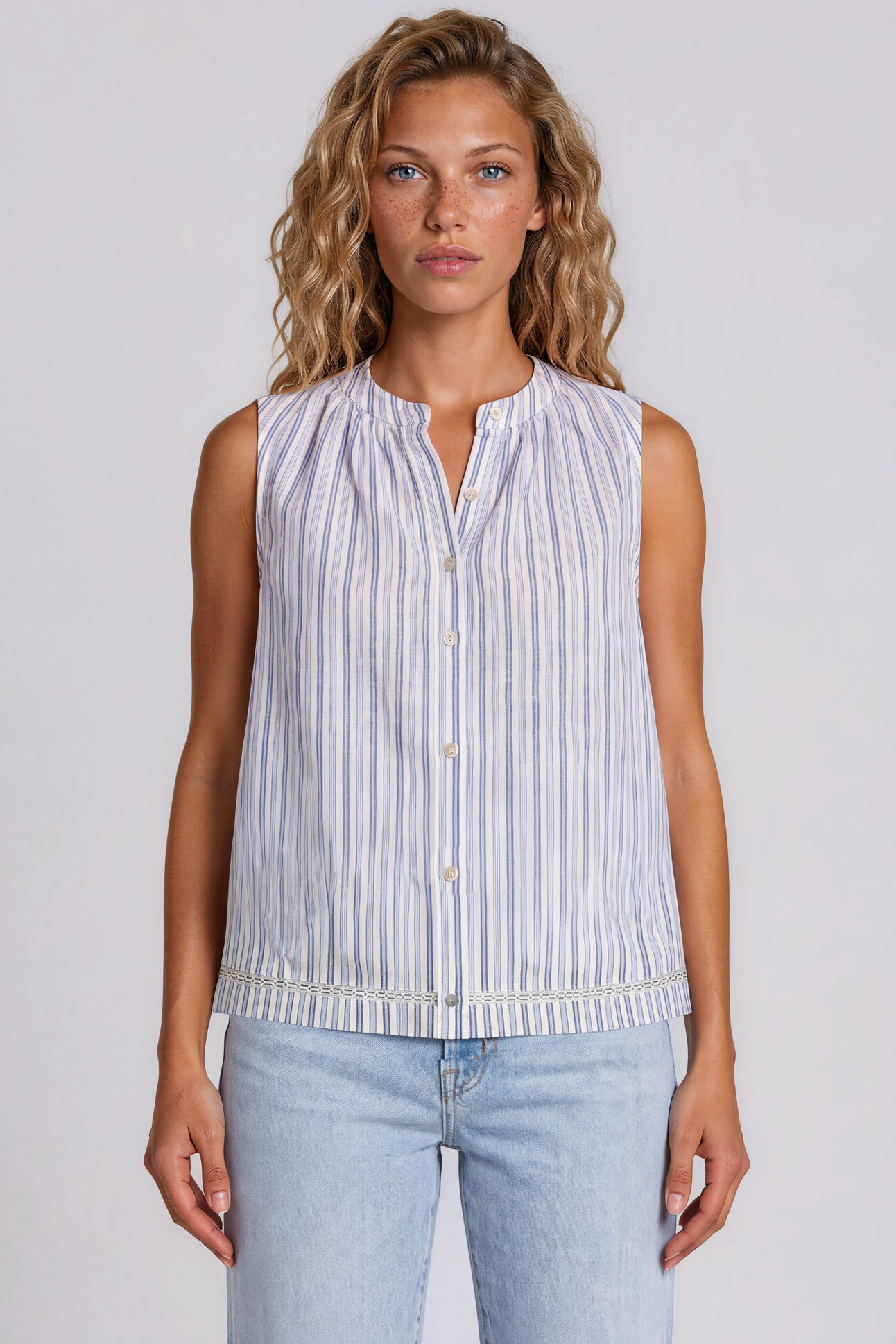 Bella Dahl Sleeveless Button Front Top