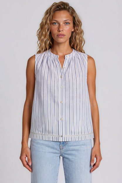 Bella Dahl Sleeveless Button Front Top