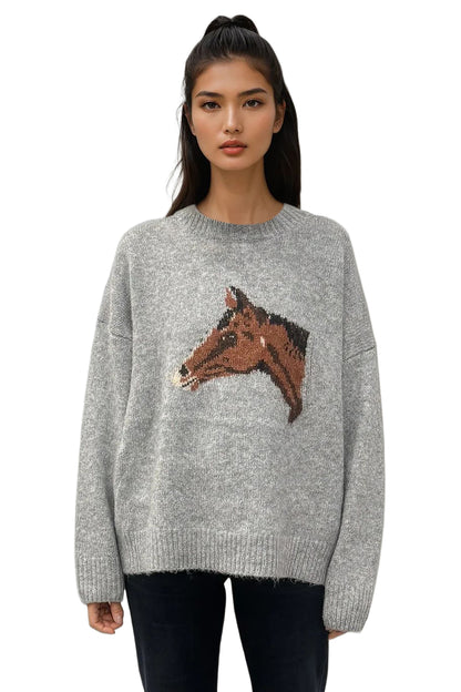 Horse Print Sweater