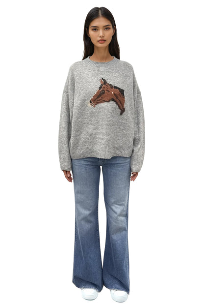 Horse Print Sweater