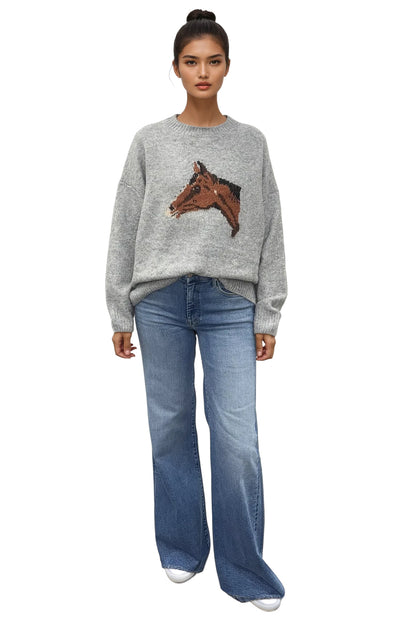 Horse Print Sweater