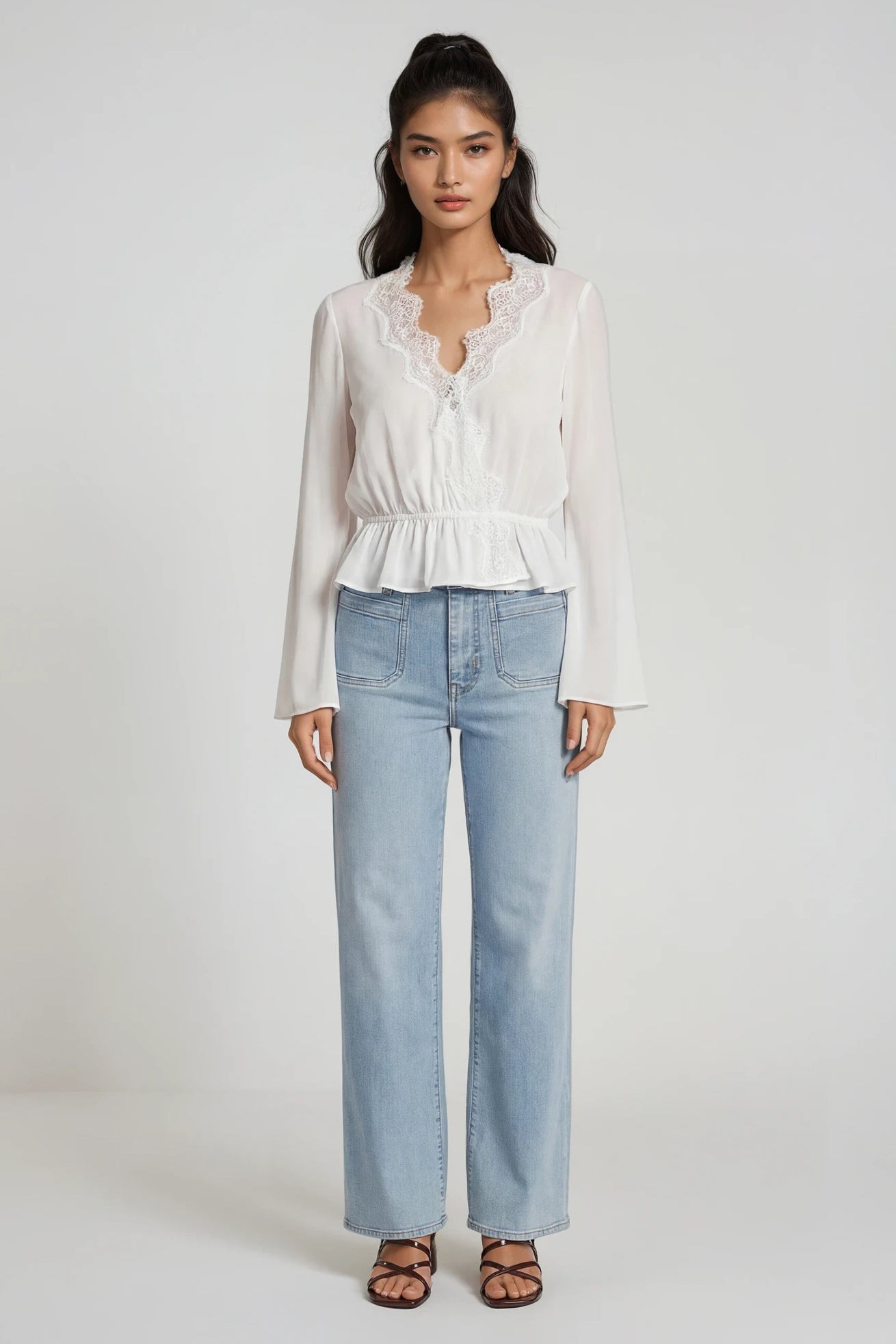 Generation Love Filippa Lace Combo Blouse