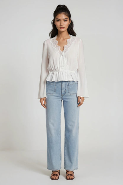 Generation Love Filippa Lace Combo Blouse