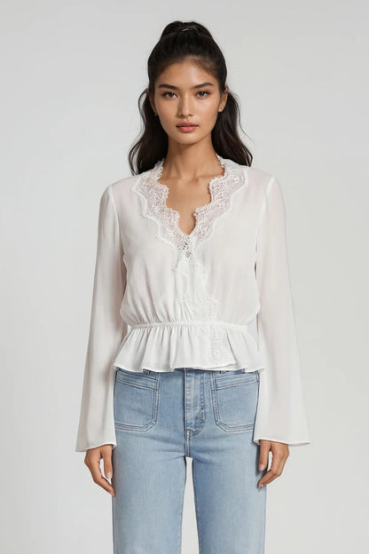 Generation Love Filippa Lace Combo Blouse