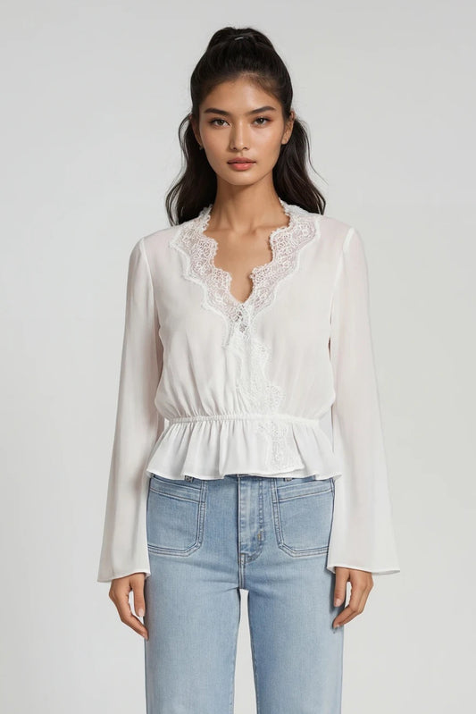 Generation Love Filippa Lace Combo Blouse