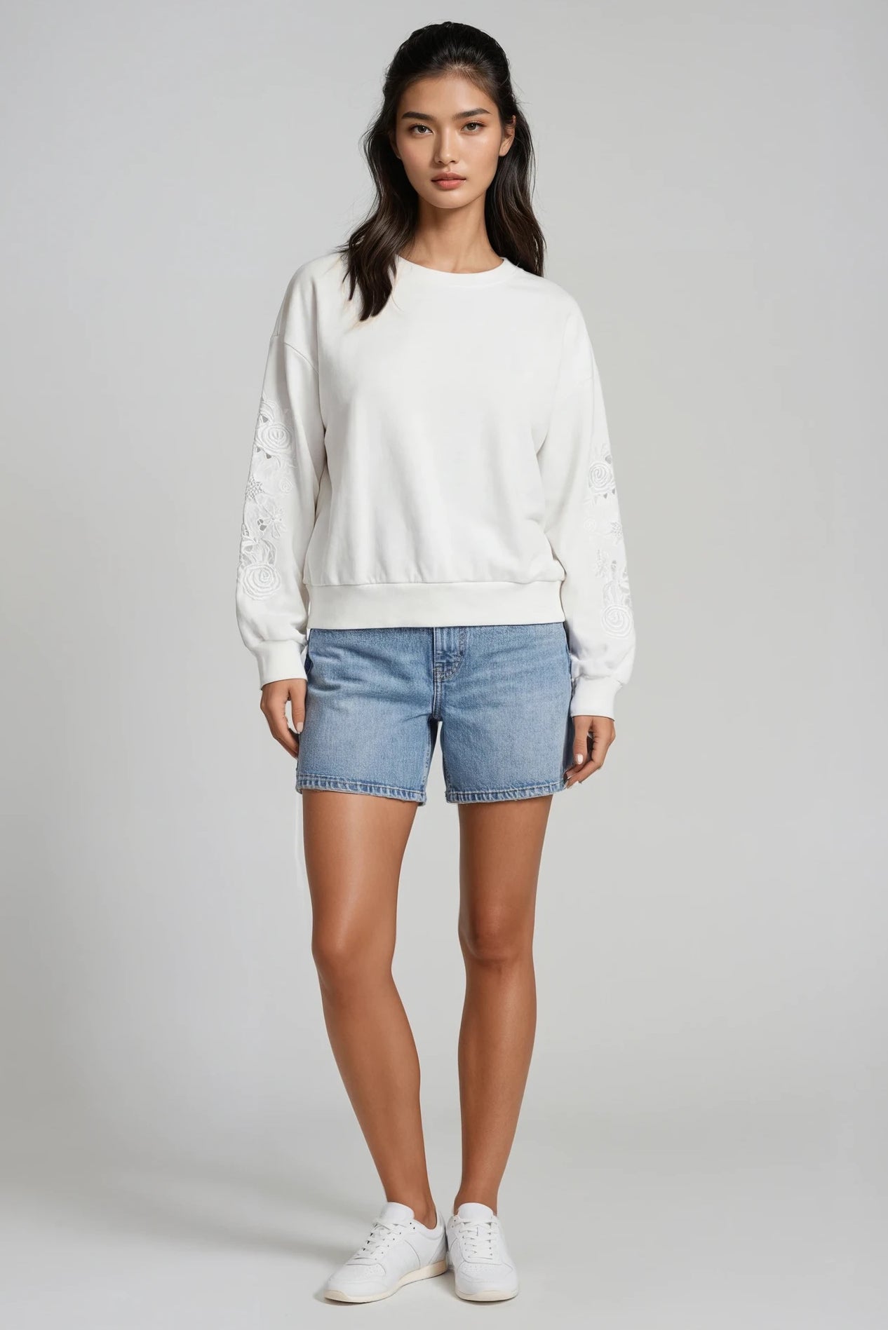 Generation Love Arabella 3d Lace Combo Sweatshirt