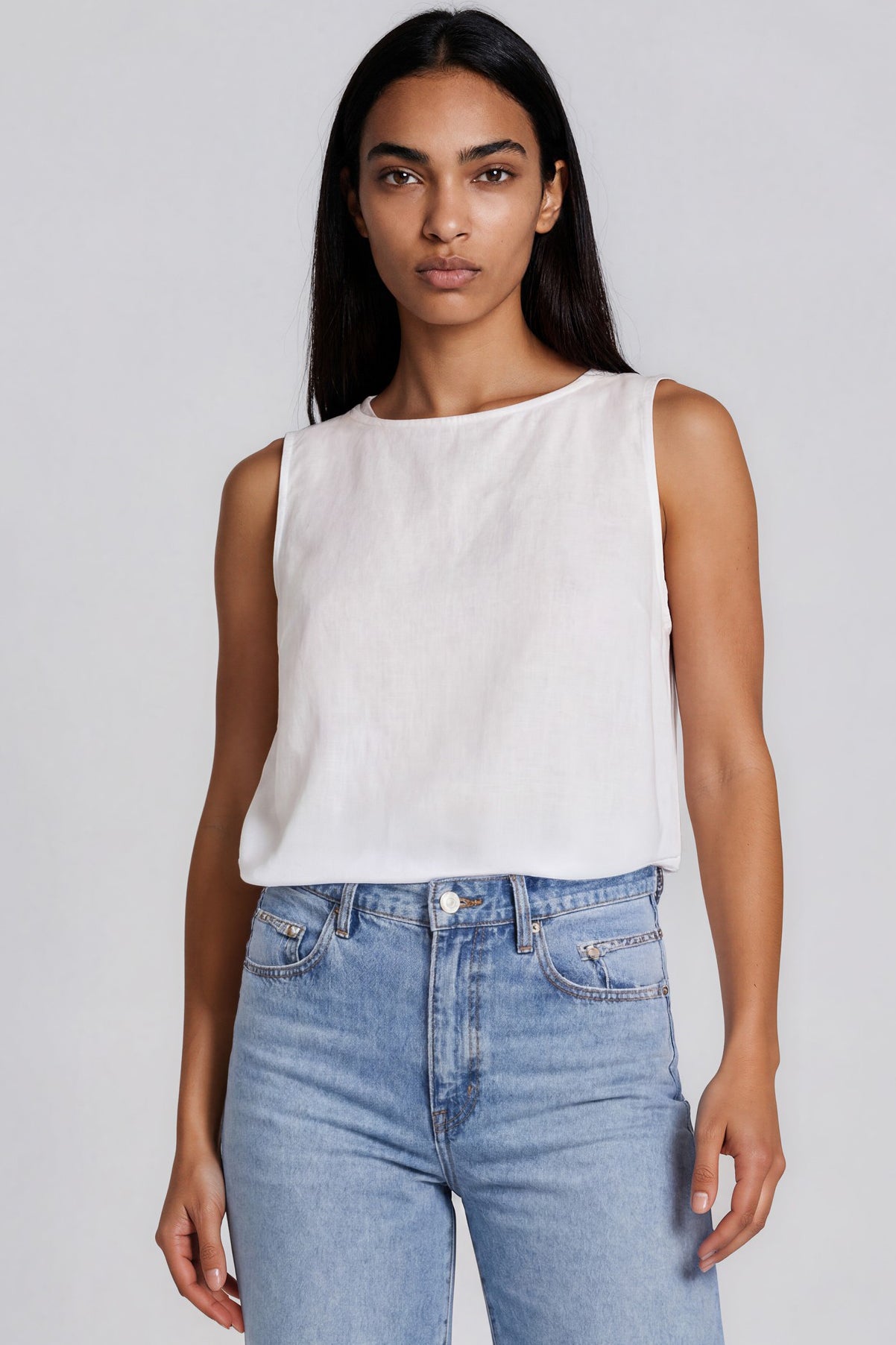 Bella Dahl Sleeveless Boat Neck Split Back