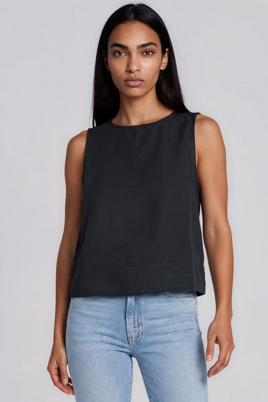Bella Dahl Sleeveless Boat Neck Split Back